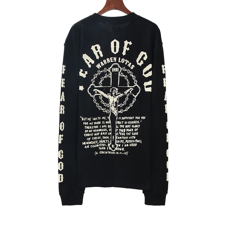Лонгслив Fear Of God Christmas Jesus "Black" фото № 2