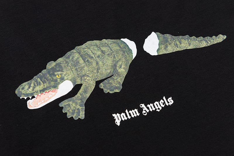 Лонгслив Palm Angels Docked Crocodile Print "Black" фото № 6