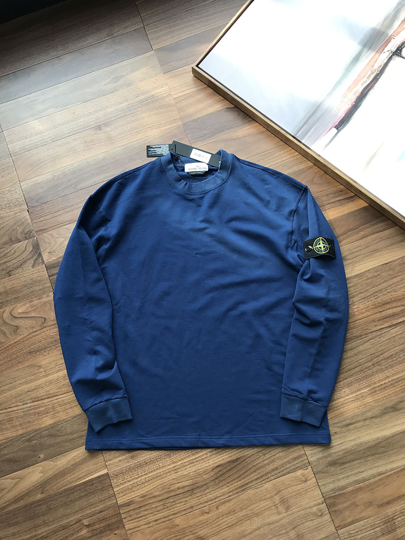 Лонгслив Stone Island badges "Blue" фото № 2