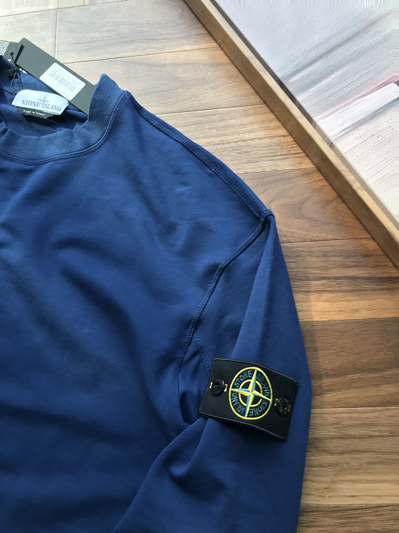 Лонгслив Stone Island badges "Blue" фото № 3