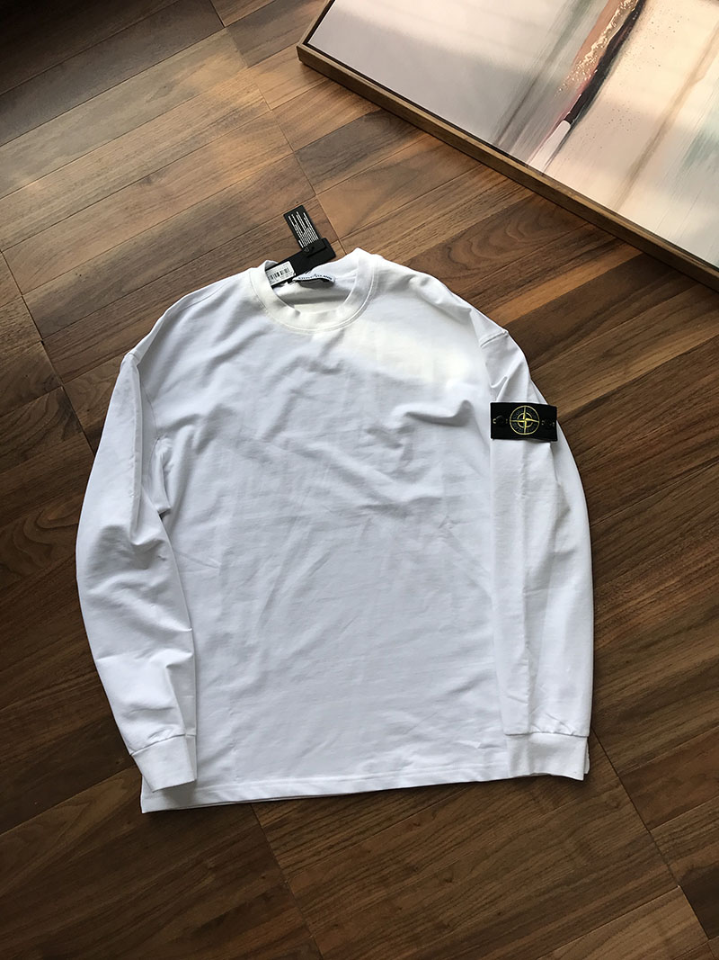 Лонгслив Stone Island badges "White" фото № 2