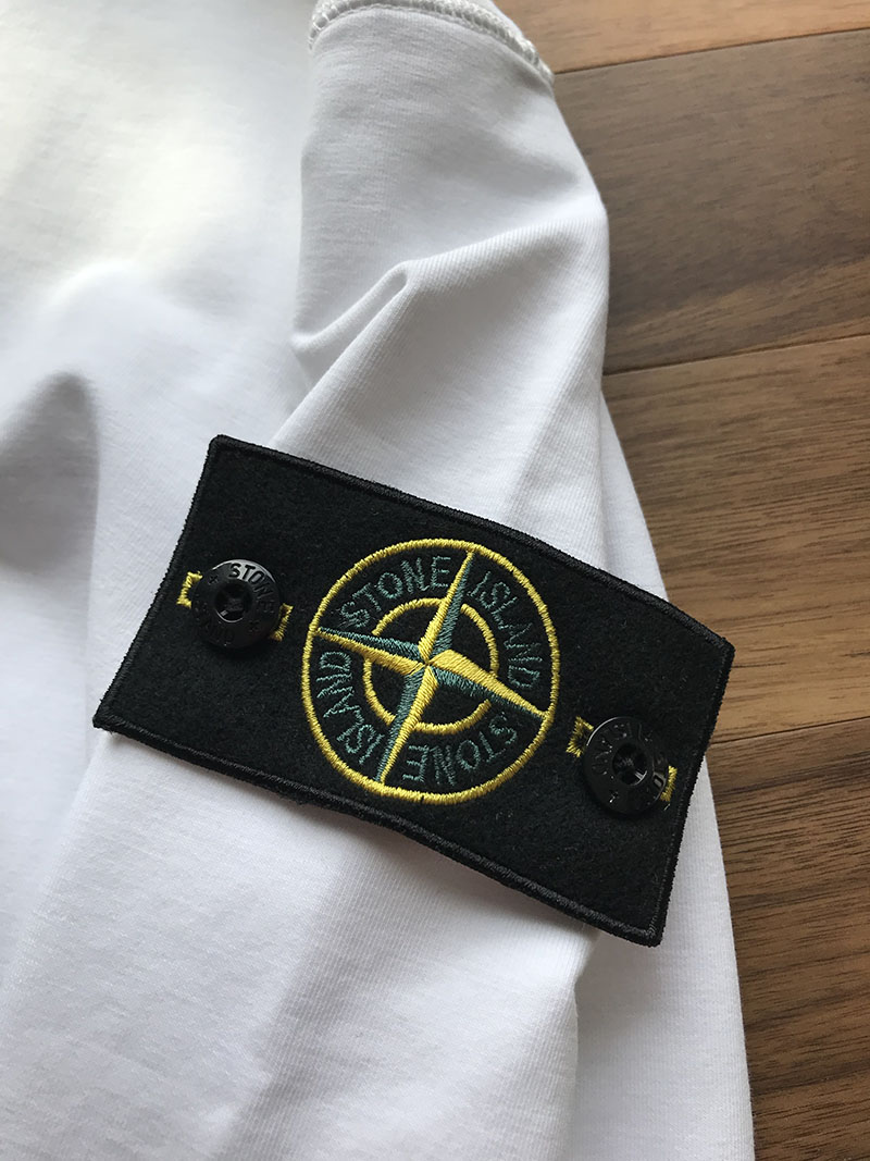 Лонгслив Stone Island badges "White" фото № 5