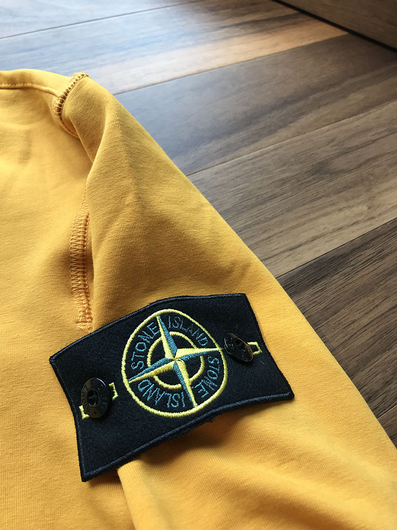 Лонгслив Stone Island badges "Yellow" фото № 5