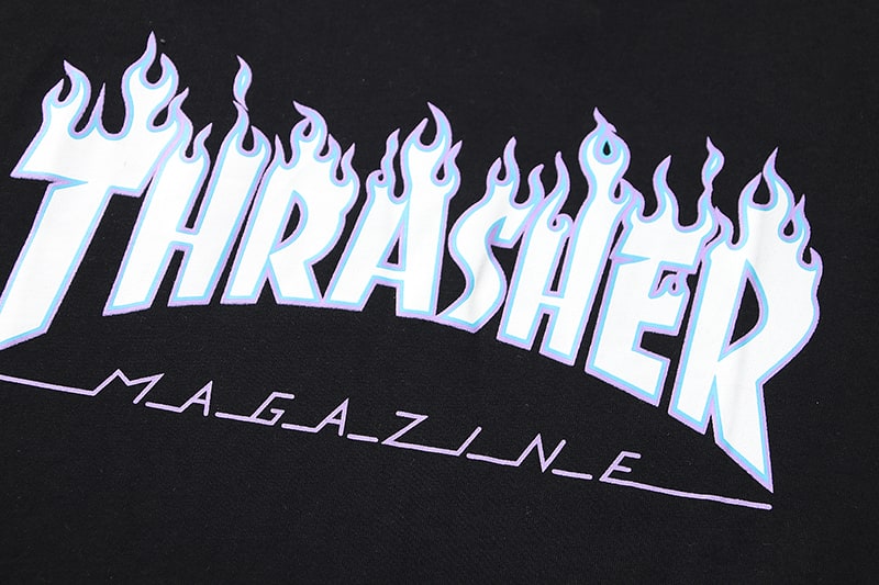 Лонгслив Thrasher Magazine White Fire "Black" фото № 5