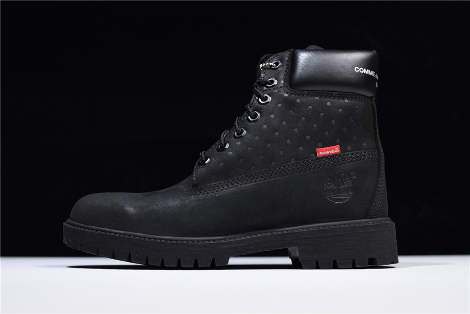 Ботинки Supreme x Timberland x CDG "Black" фото № 4