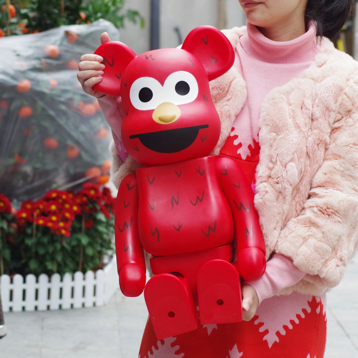 Игрушка BEARBRICK 1000% Cookie Monster "Red" фото № 5