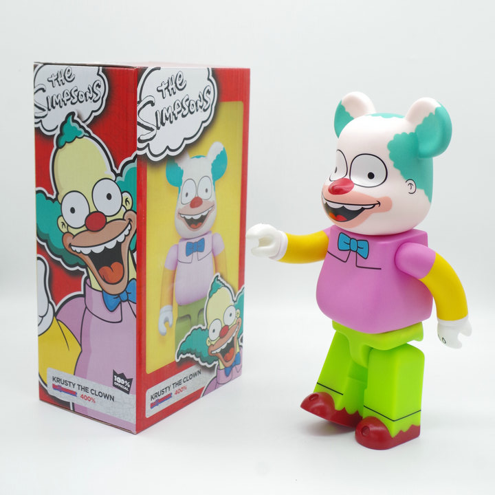 Игрушка BEARBRICK 400% Krusty the Clown "Pink/Green/Yellow" фото № 3