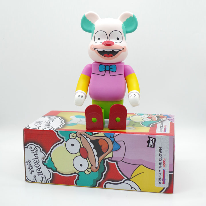 Игрушка BEARBRICK 400% Krusty the Clown "Pink/Green/Yellow" фото № 4