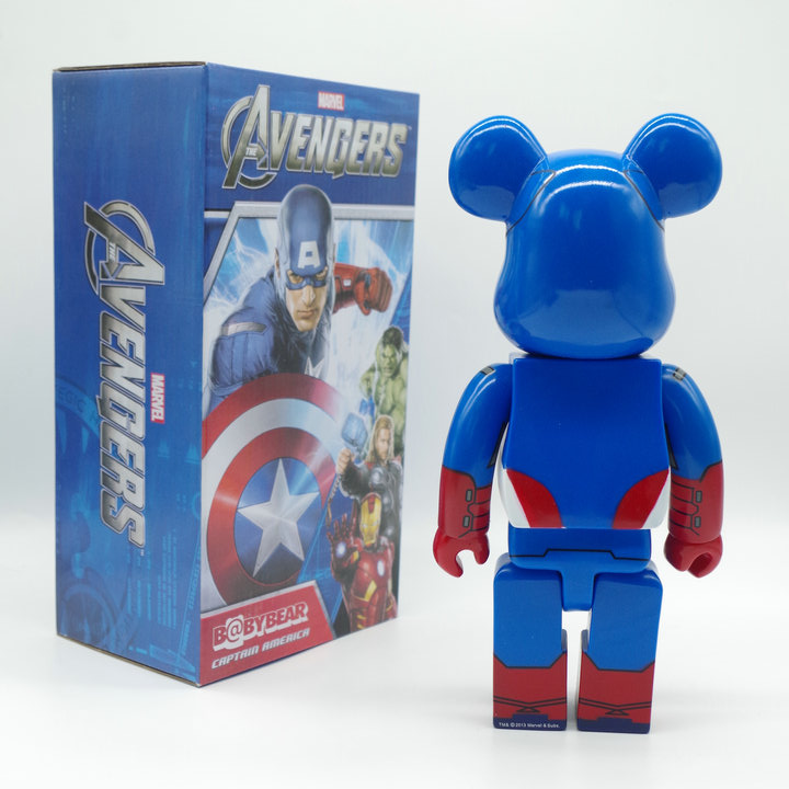 Игрушка BEARBRICK 400% Captain America "Blue" фото № 3