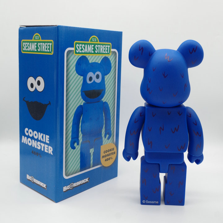 Игрушка BEARBRICK 400% Cookie Monster "Blue" фото № 3