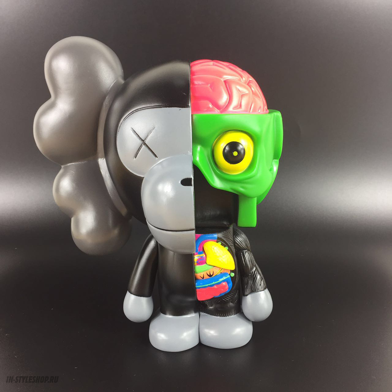Игрушка KAWS x A Bathing Ape Dissected MILO "Gray" фото № 2