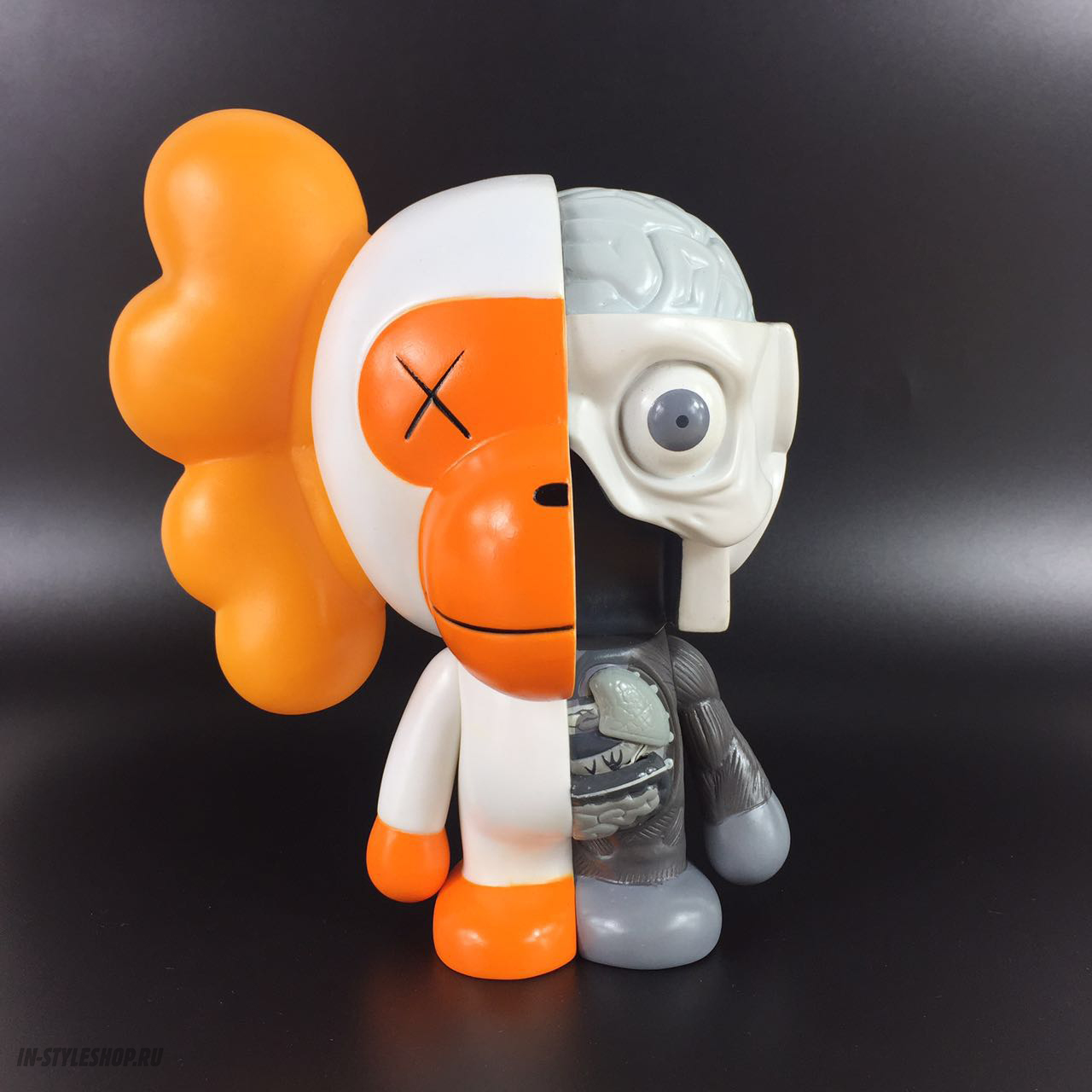 Игрушка KAWS x A Bathing Ape Dissected MILO "Light Gray" фото № 2