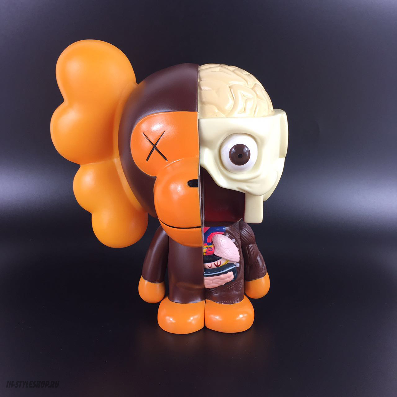 Игрушка KAWS x A Bathing Ape Dissected MILO "Brown" фото № 2