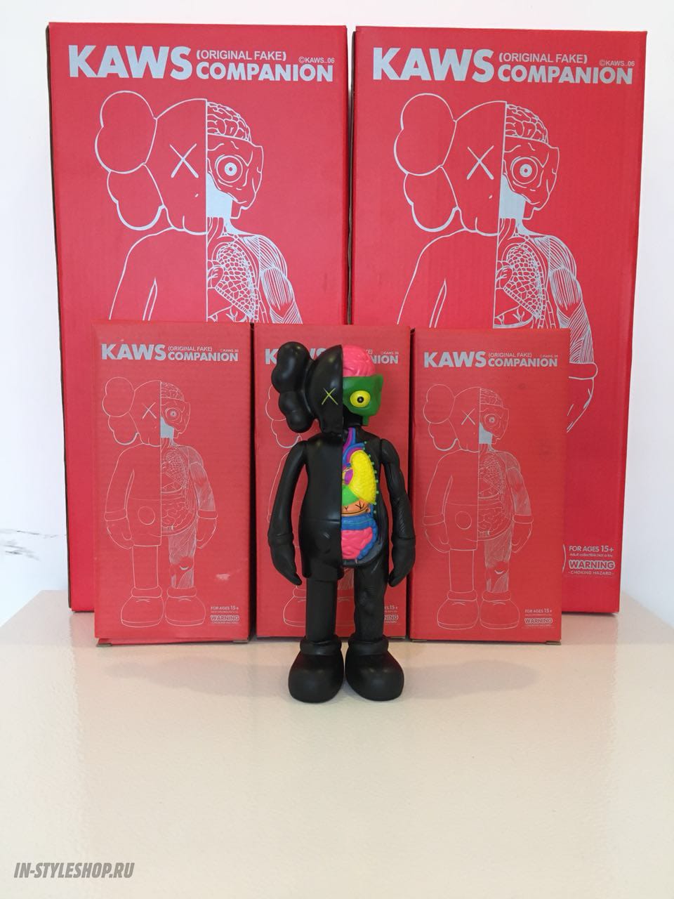 Игрушка KAWS Companion Flayed Dissected "Black" фото № 2