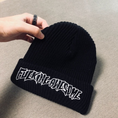 Зимняя шапка Fucking Awesome "Black" фото № 2