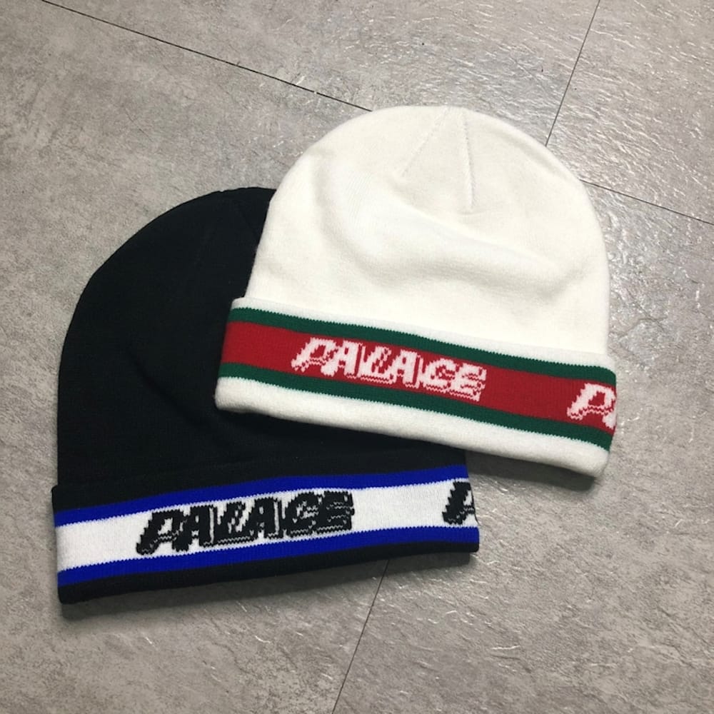 Зимняя шапка Palace 2 Colors Logo "Black" фото № 2