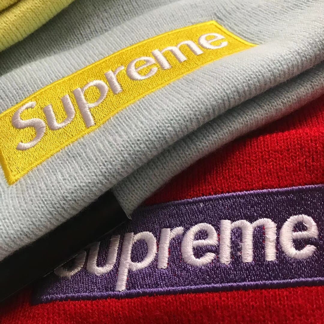 Зимняя шапка Supreme New Era Box Logo "Gray" фото № 5