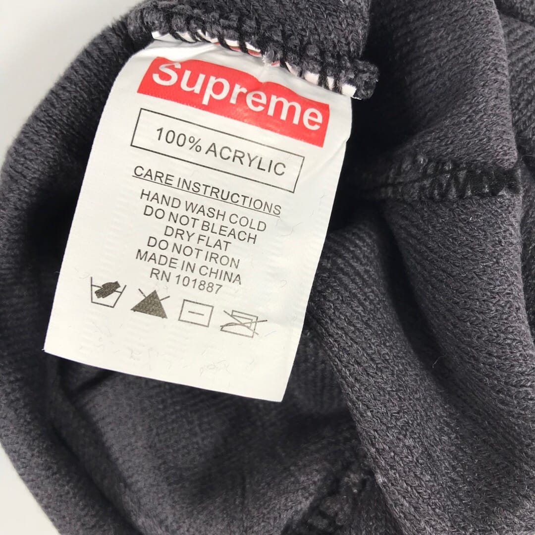 Зимняя шапка Supreme Big Logo "Black" фото № 3
