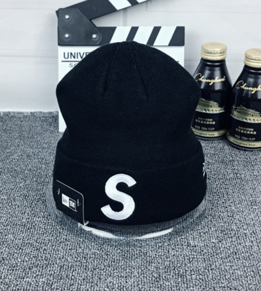 Зимняя шапка Supreme New Era S Logo "Black" фото № 2
