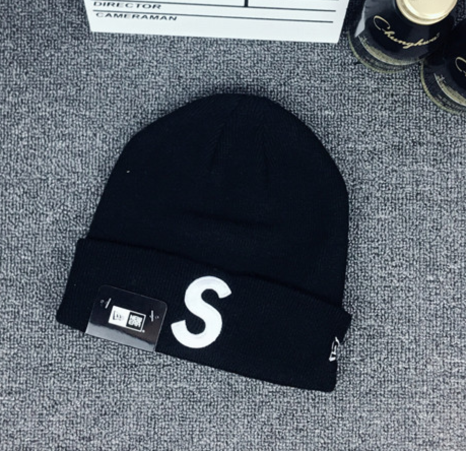 Зимняя шапка Supreme New Era S Logo "Black" фото № 3