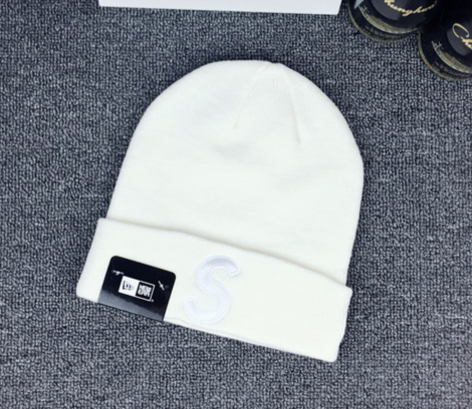 Зимняя шапка Supreme New Era S Logo "White" фото № 3