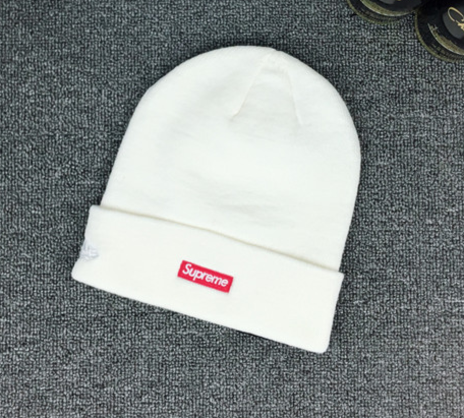 Зимняя шапка Supreme New Era S Logo "White" фото № 4