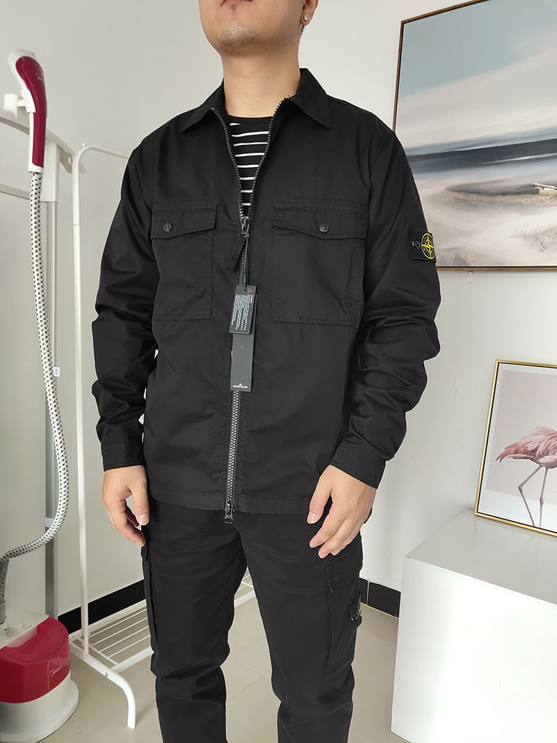 Куртка Stone Island Garment Dyed Overshirt "Black" фото № 5