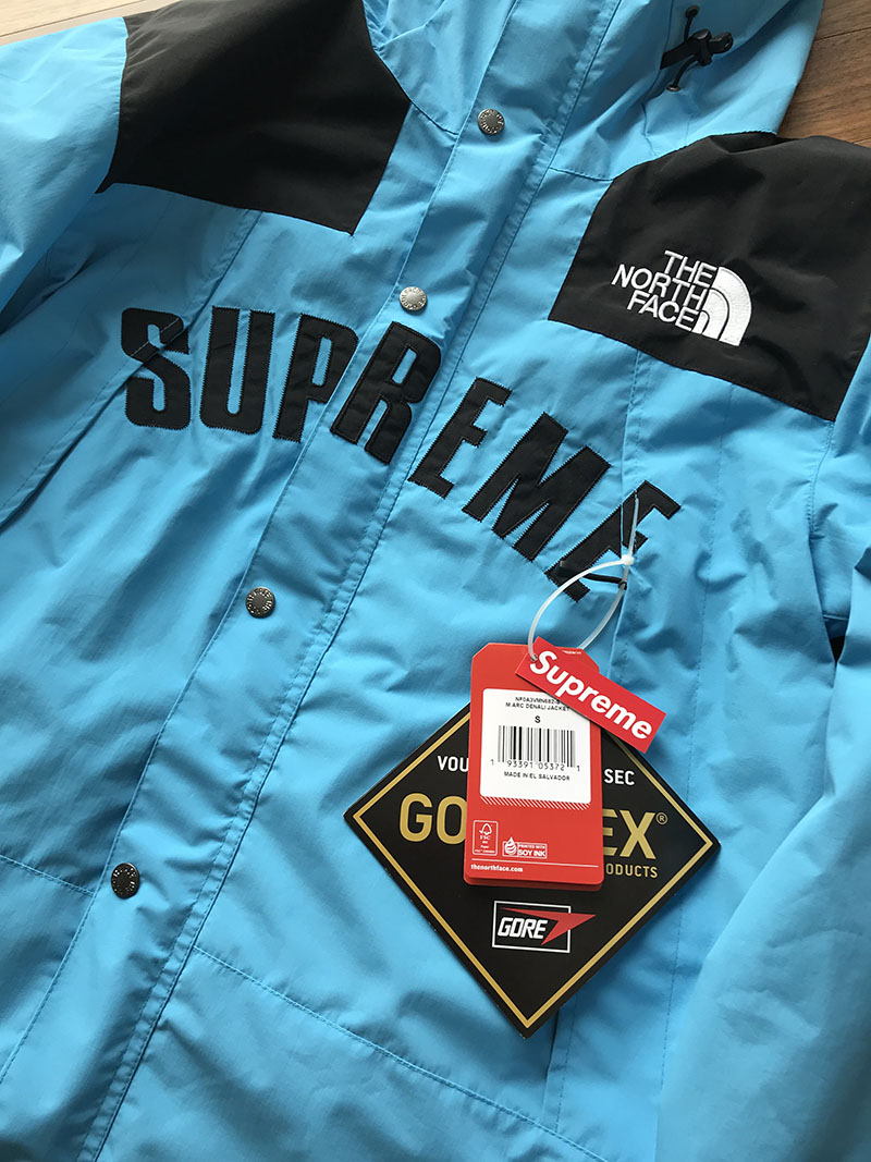 Куртка Supreme The North Face Arc Logo Mountain Parka "Blue" фото № 5
