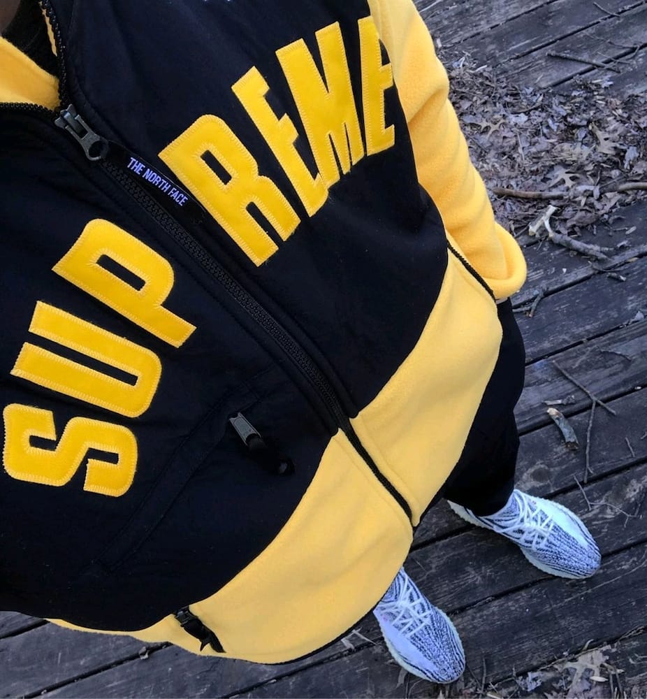 Флисовая Куртка Supreme The North Face Arc Logo Denali Fleece Jacket "Yellow/Black" фото № 5