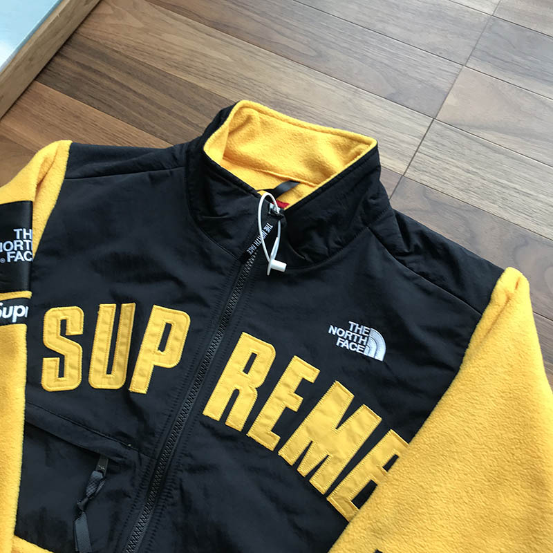 Флисовая Куртка Supreme The North Face Arc Logo Denali Fleece Jacket "Yellow/Black" фото № 6