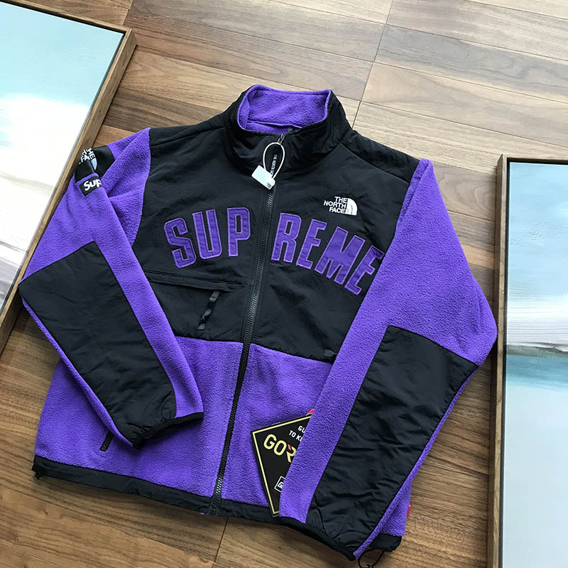 Флисовая Куртка Supreme The North Face Arc Logo Denali Fleece Jacket "Purple/Black" фото № 2