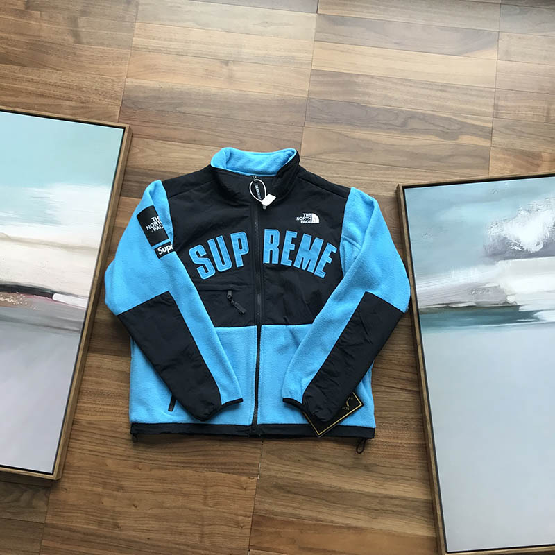 Флисовая Куртка Supreme The North Face Arc Logo Denali Fleece Jacket "Blue/Black" фото № 2