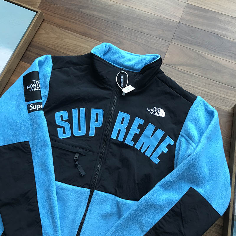 Флисовая Куртка Supreme The North Face Arc Logo Denali Fleece Jacket "Blue/Black" фото № 4