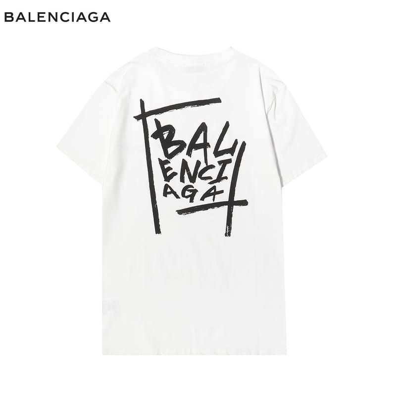 Футболка Balenciaga Graffiti "White" фото № 2