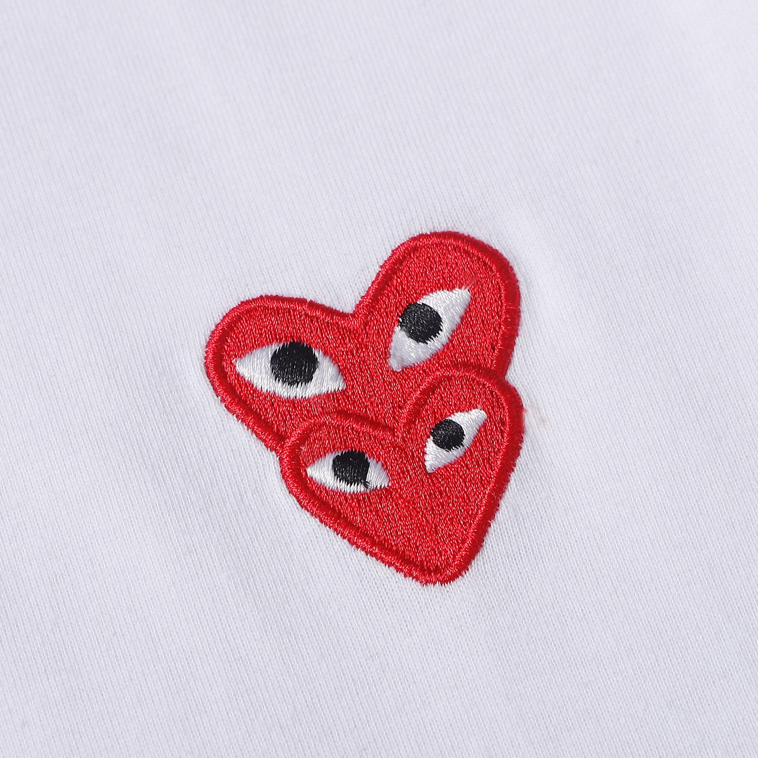 Футболка Comme des Garcons Play Small Hearts "White" фото № 7