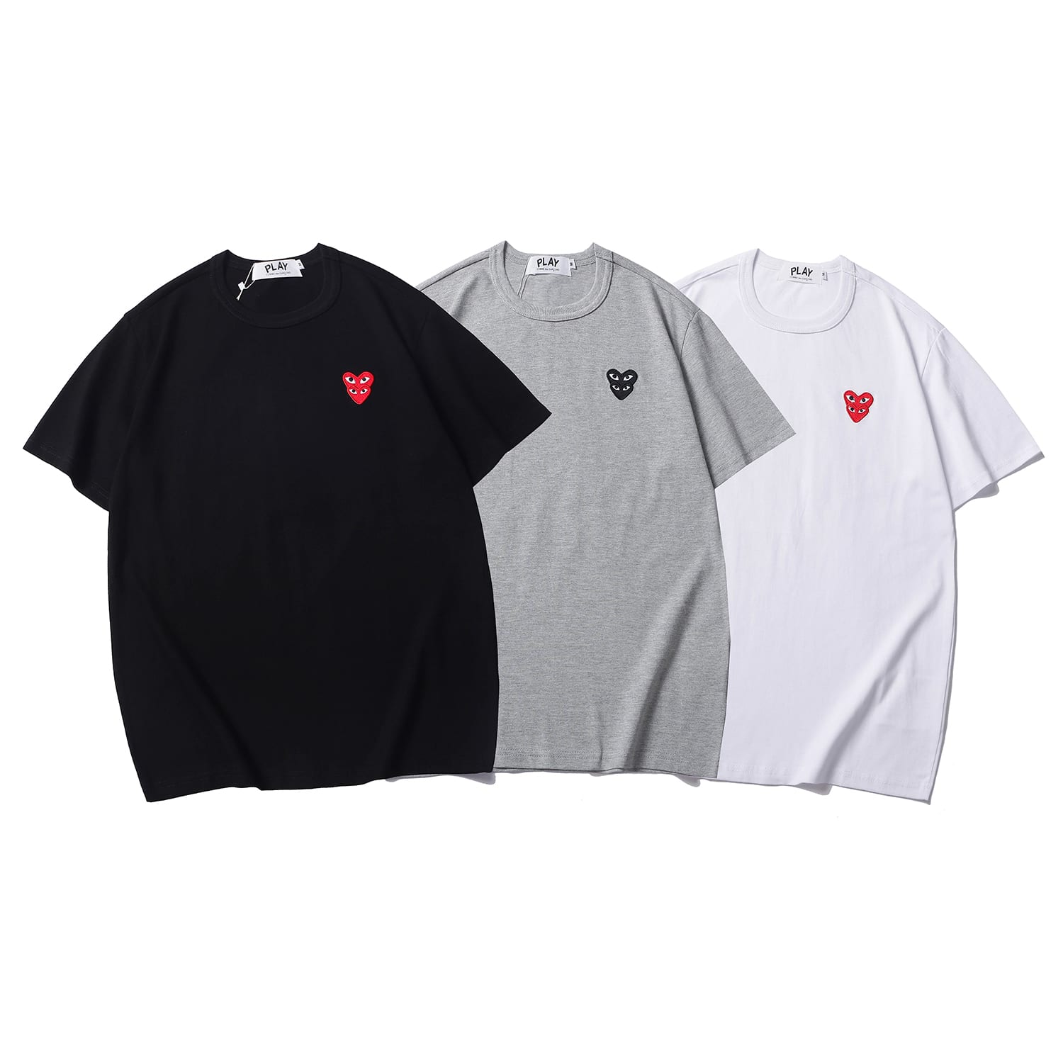 Футболка Comme des Garcons Play Small Hearts "Black" фото № 3