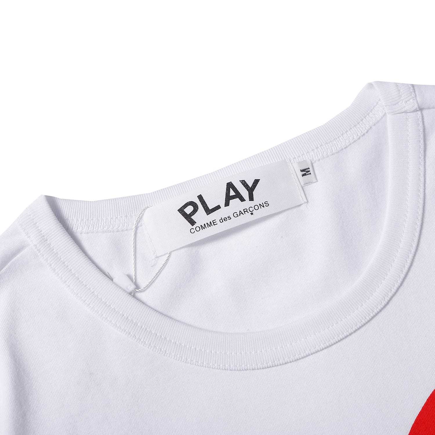 Футболка Comme des Garcons Play Big Red Heart "White" фото № 3