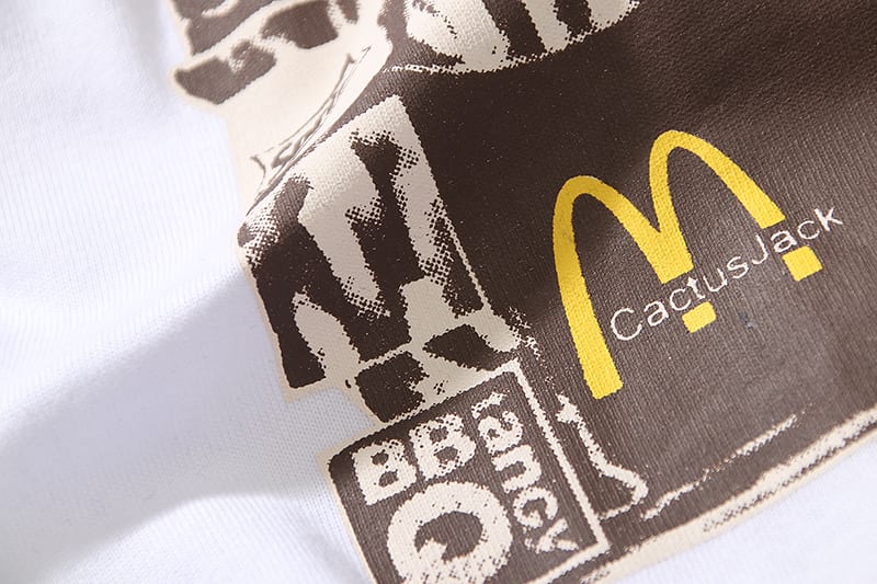 Футболка Cactus Jack Merch Hamburger And Fries "White" фото № 3