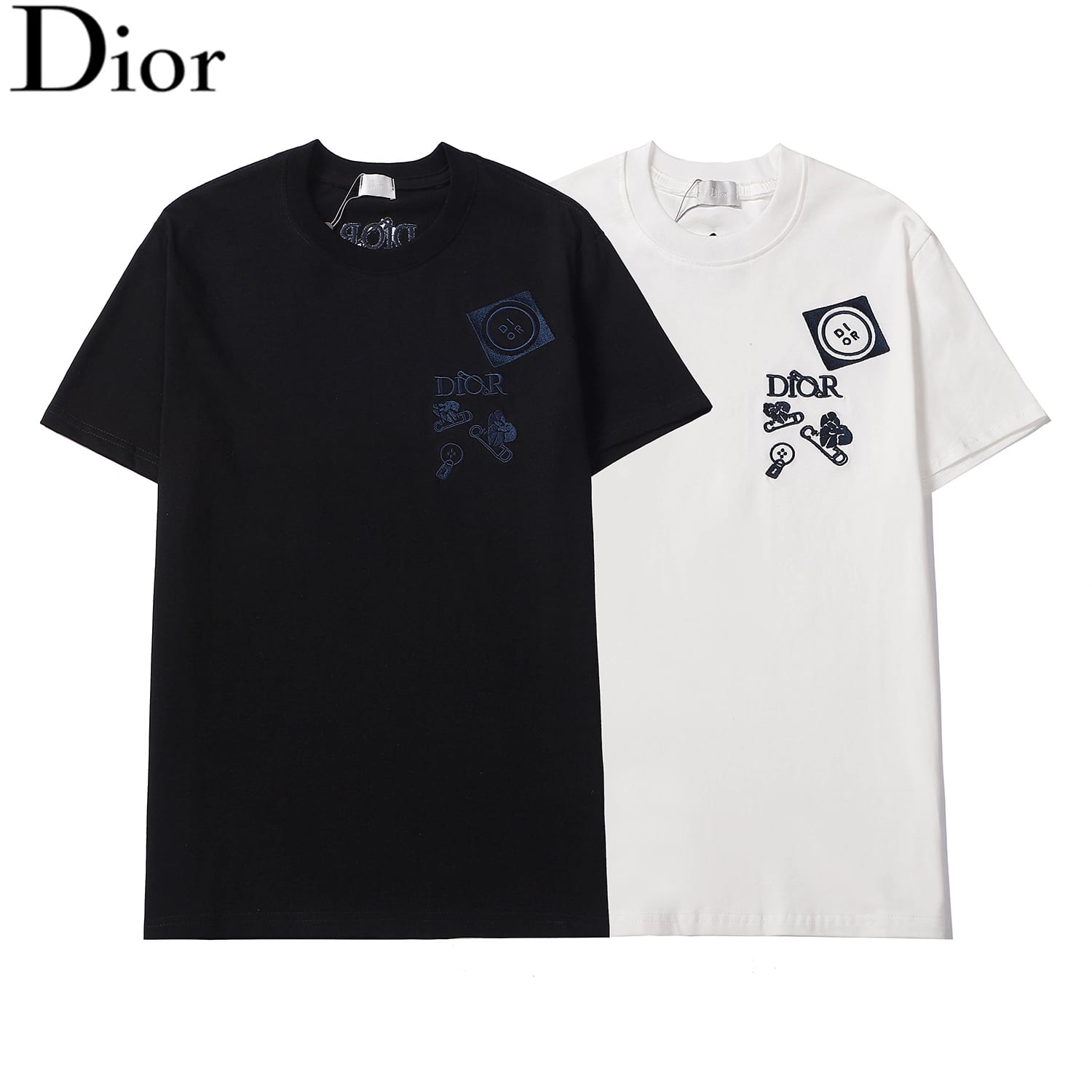 Футболка Dior Logo Embroidery "White" фото № 5