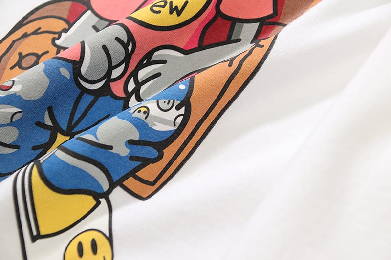 Футболка Drew Smiley Face Fox Rabbit Cartoon "White" фото № 8