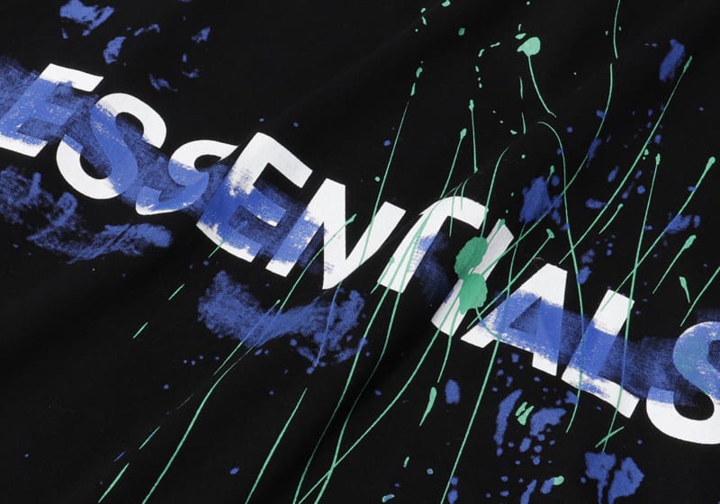 Футболка Fear Of God Paint Splash Ink "Black" фото № 3