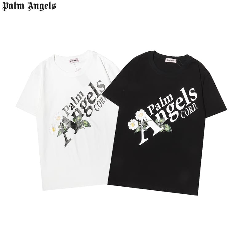 Футболка Palm Angels Floral Brand "Black" фото № 6