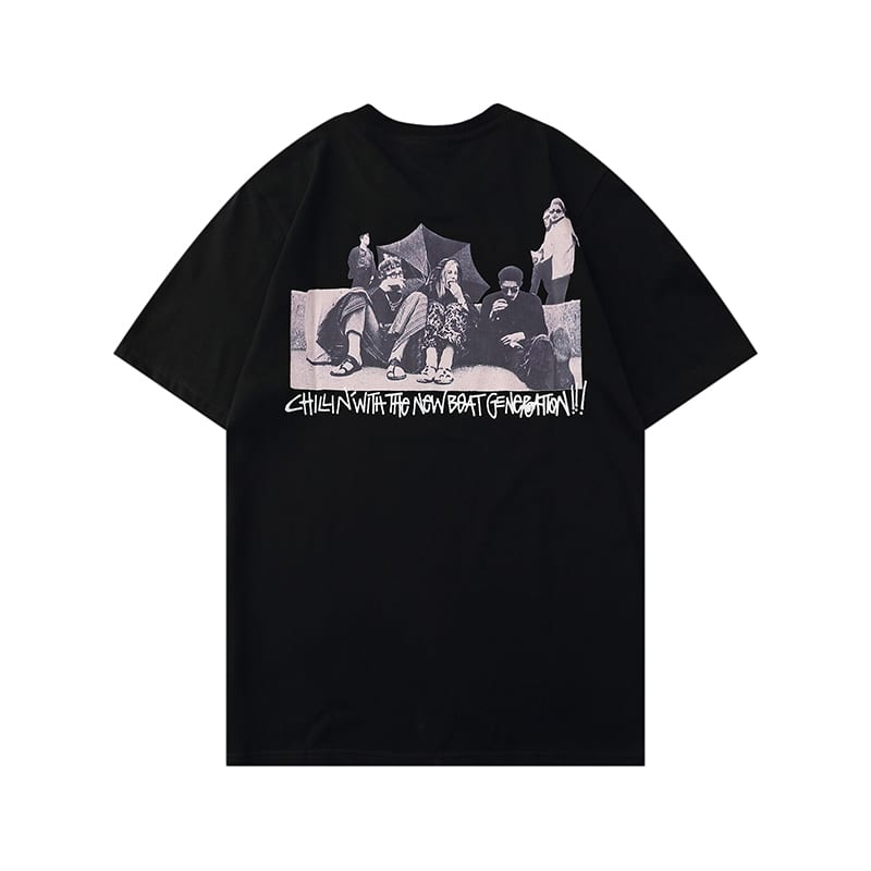 Футболка Stussy Chillin With The New Boat Generation "Black" фото № 2