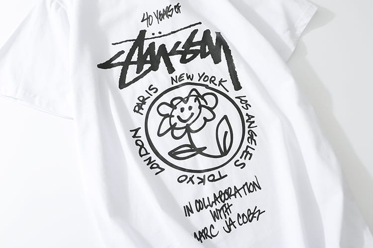 Футболка Stussy Flower In Circle "White" фото № 4