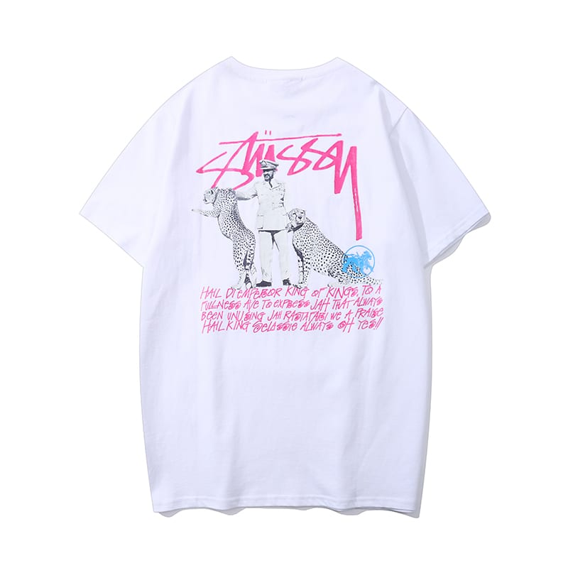 Футболка Stussy Two Leopard "White" фото № 2