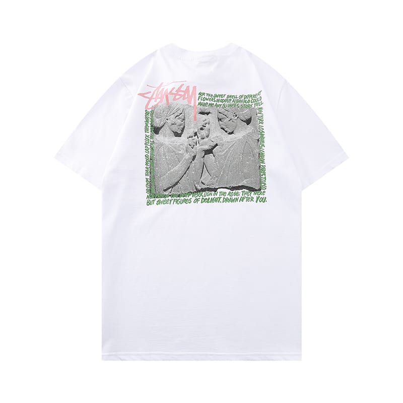 Футболка Stussy Sculpture Print "White" фото № 2