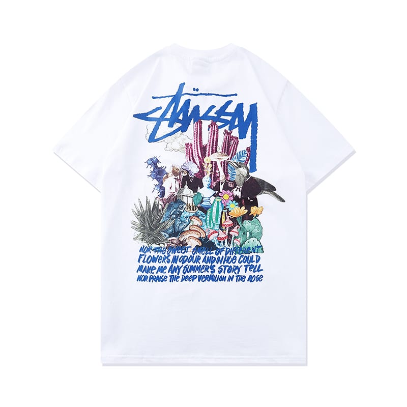 Футболка Stussy Floral Print "White" фото № 2