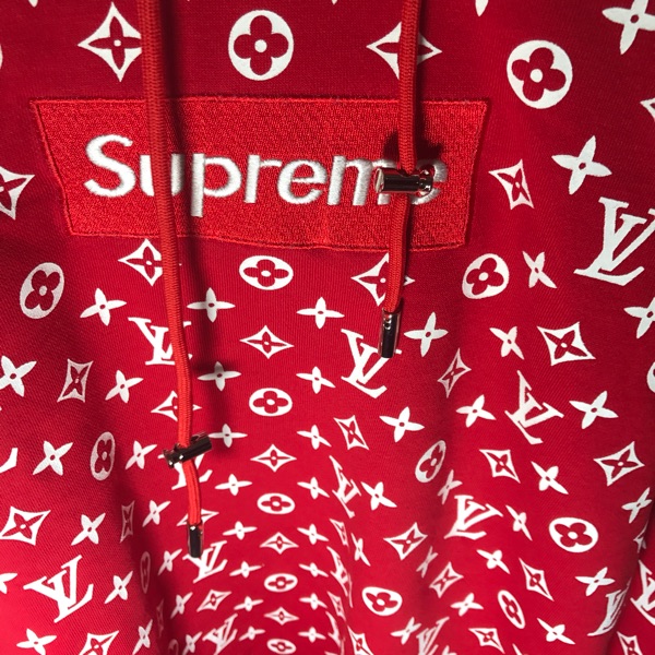 Худи Louis Vuitton x Supreme "";Red""; фото № 3