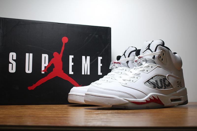 Air Jordan 5 Retro x Supreme "";White""; фото № 4