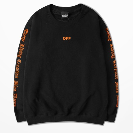 Свитшот VLONE "";Black/Orange/V off""; фото № 2